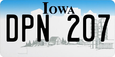 IA license plate DPN207