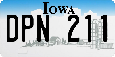 IA license plate DPN211