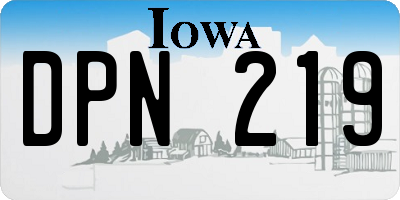 IA license plate DPN219