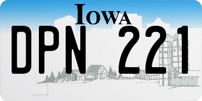 IA license plate DPN221