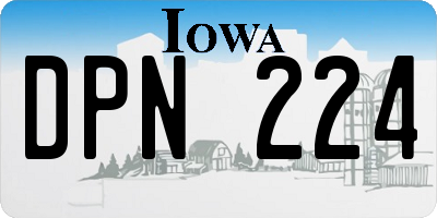 IA license plate DPN224