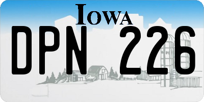 IA license plate DPN226
