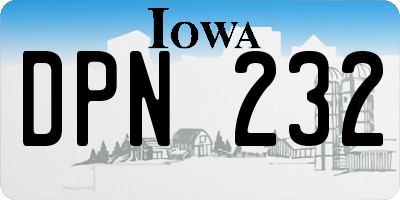 IA license plate DPN232