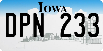IA license plate DPN233