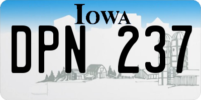 IA license plate DPN237