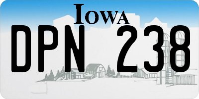 IA license plate DPN238