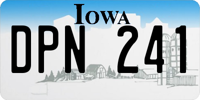 IA license plate DPN241