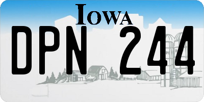 IA license plate DPN244