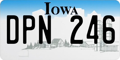 IA license plate DPN246