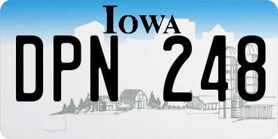 IA license plate DPN248