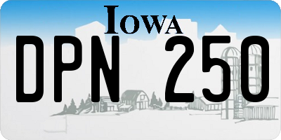 IA license plate DPN250
