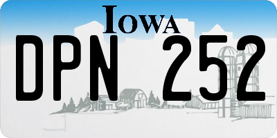 IA license plate DPN252