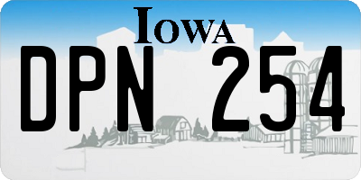 IA license plate DPN254