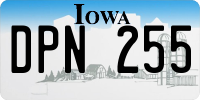IA license plate DPN255