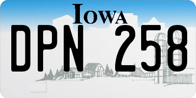IA license plate DPN258