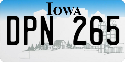 IA license plate DPN265