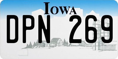IA license plate DPN269