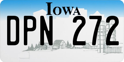IA license plate DPN272