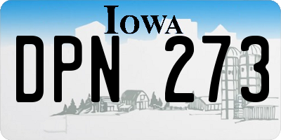 IA license plate DPN273