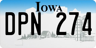 IA license plate DPN274