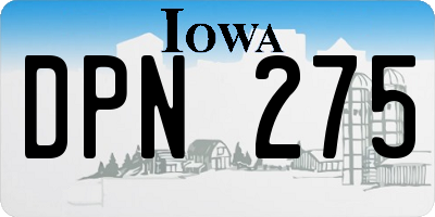 IA license plate DPN275