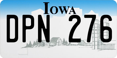 IA license plate DPN276