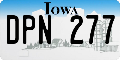 IA license plate DPN277