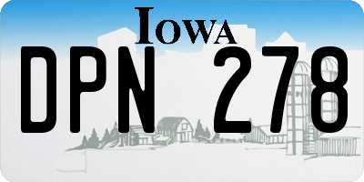 IA license plate DPN278