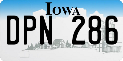IA license plate DPN286