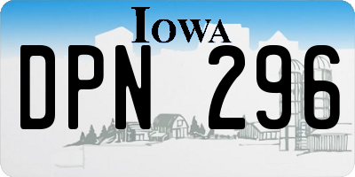 IA license plate DPN296