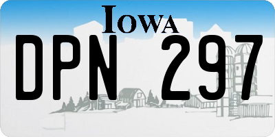 IA license plate DPN297