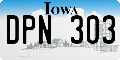 IA license plate DPN303