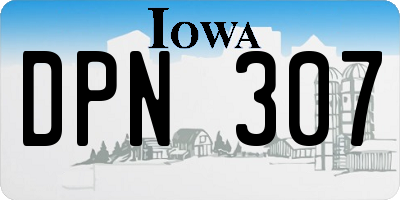 IA license plate DPN307