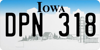 IA license plate DPN318