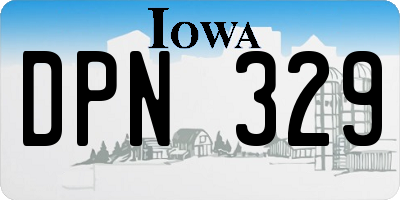 IA license plate DPN329