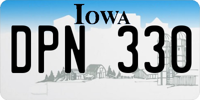 IA license plate DPN330