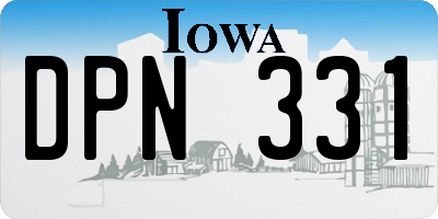 IA license plate DPN331