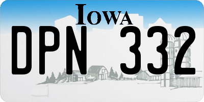 IA license plate DPN332