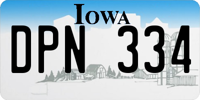 IA license plate DPN334