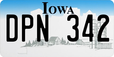IA license plate DPN342