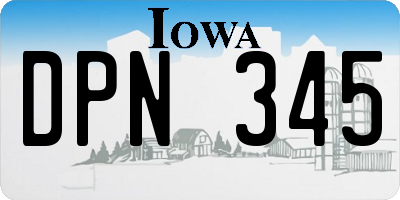 IA license plate DPN345