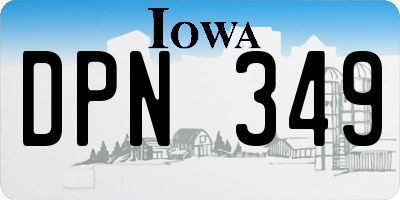 IA license plate DPN349