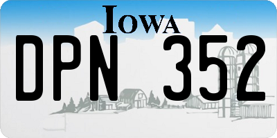 IA license plate DPN352