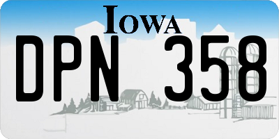 IA license plate DPN358