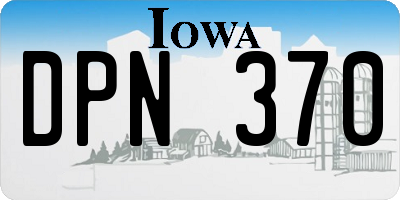 IA license plate DPN370