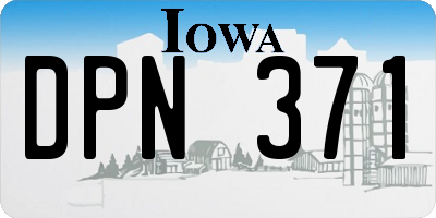 IA license plate DPN371