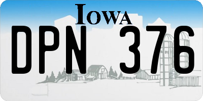 IA license plate DPN376