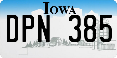 IA license plate DPN385