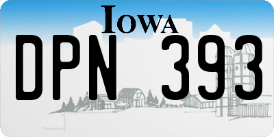 IA license plate DPN393