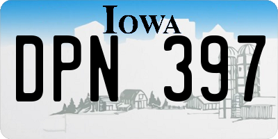 IA license plate DPN397